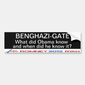 Autocollant De Voiture La Benghazi-Porte ce qui a fait Obama savent ?