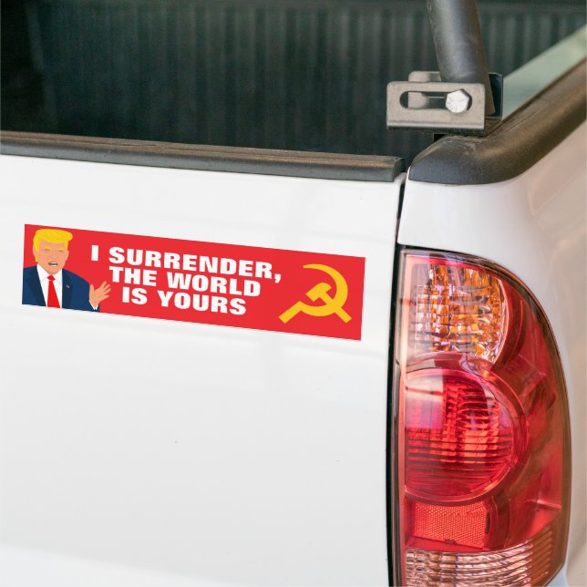 Autocollant De Voiture La capitulation du monde par Trump (Sur camion)