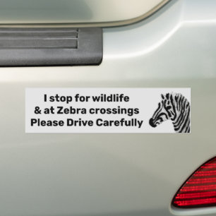 Autocollant De Voiture La chasse à la faune noire blanche Zebra