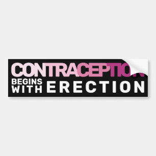 Autocollant De Voiture La Contraception Commence Par L'Érection Les Droit