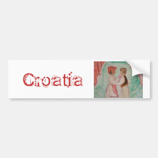 Autocollant De Voiture La Croatie (Devant)