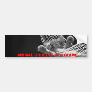 AUTOCOLLANT DE VOITURE LA CRUAUTÉ ANIMALE EST UN CRIME