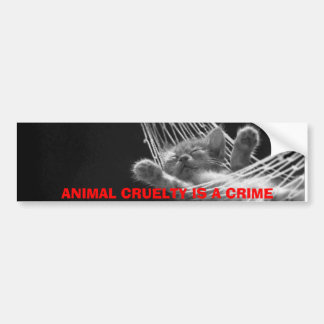AUTOCOLLANT DE VOITURE LA CRUAUTÉ ANIMALE EST UN CRIME