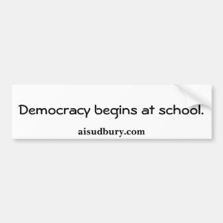 Autocollant De Voiture La démocratie commence à l'école., aisudbury.com