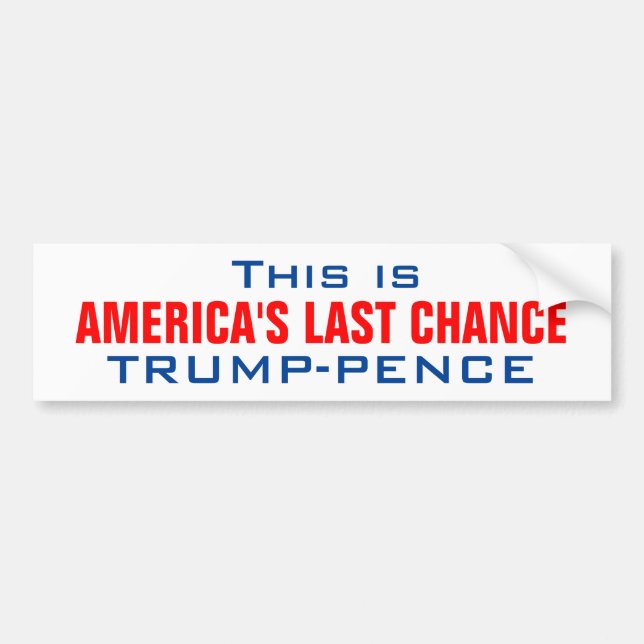 AUTOCOLLANT DE VOITURE LA DERNIÈRE OCCASION DE TRUMP_AMERICA (Devant)