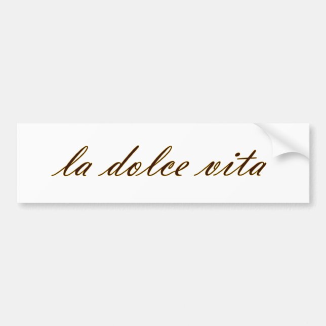 Autocollant De Voiture La Dolce Vita (Devant)