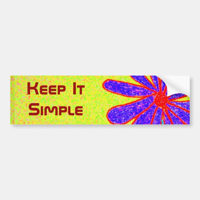 Autocollant De Voiture La fleur sauvage le gardent bumpersticker simple (Devant)