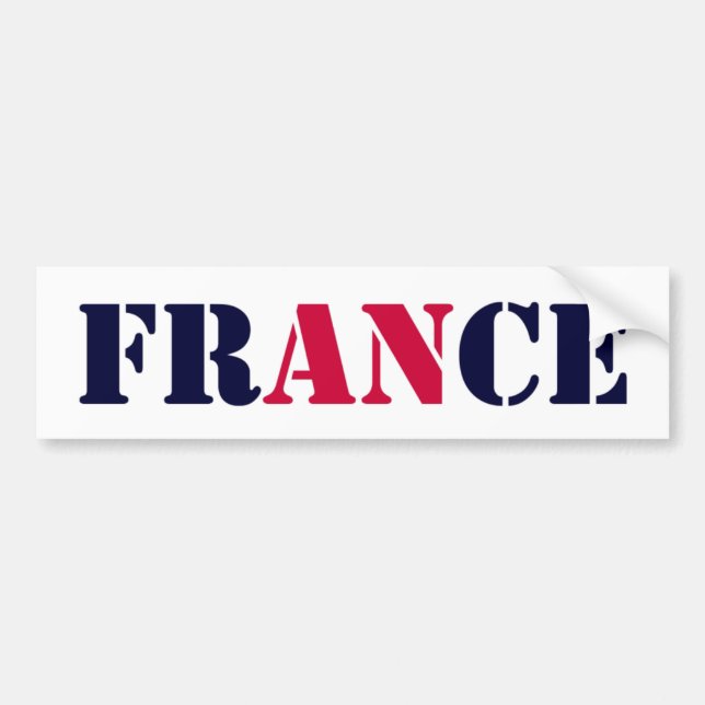 AUTOCOLLANT DE VOITURE LA FRANCE (Devant)