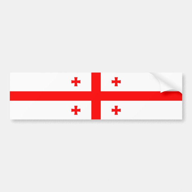 Autocollant De Voiture La Géorgie/drapeau géorgien (Devant)