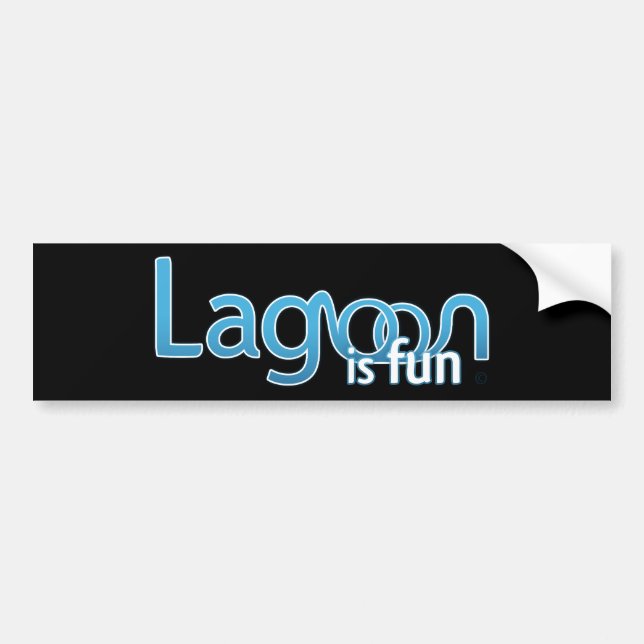 Autocollant De Voiture La lagune est logo d'amusement (Devant)