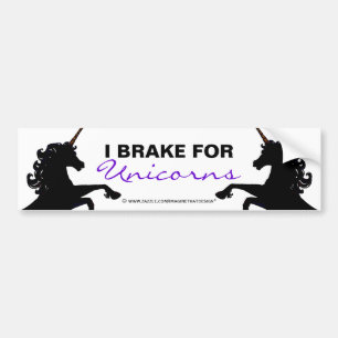 Autocollant De Voiture La licorne silhouette le frein d'I pour des