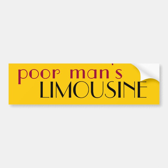 Autocollant De Voiture la limousine de pauvre homme (Devant)