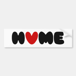 Autocollant De Voiture La Maison Est Là Où Le Coeur Est