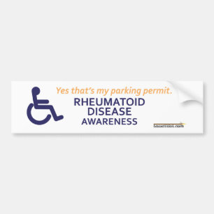 Autocollant De Voiture La maladie rhumatoïde de fauteuil roulant