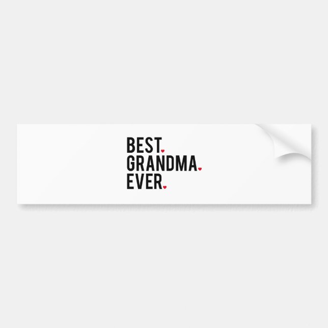 Autocollant De Voiture la meilleure grand-maman jamais, art de mot, (Devant)