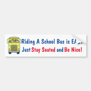 Autocollant De Voiture La monte d'un autobus scolaire est juste séjour