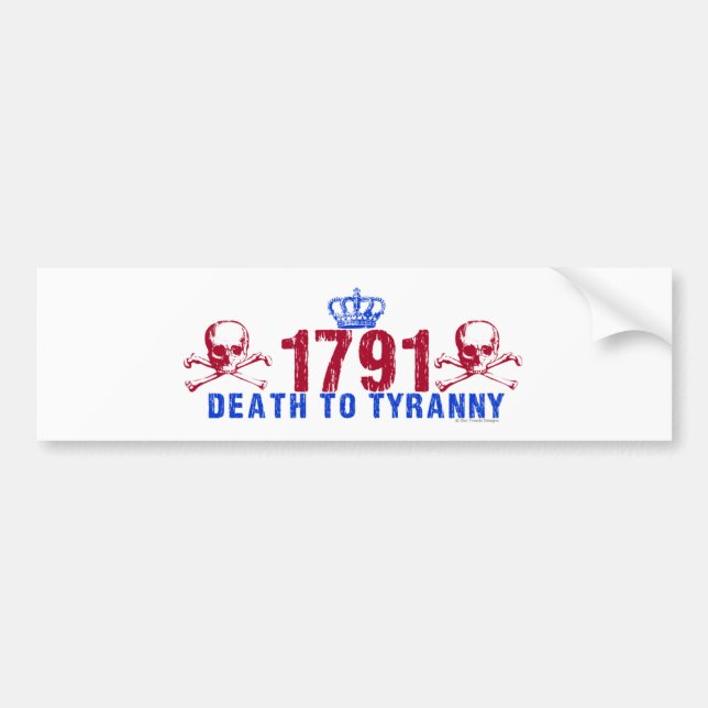 Autocollant De Voiture La mort à la tyrannie (Devant)
