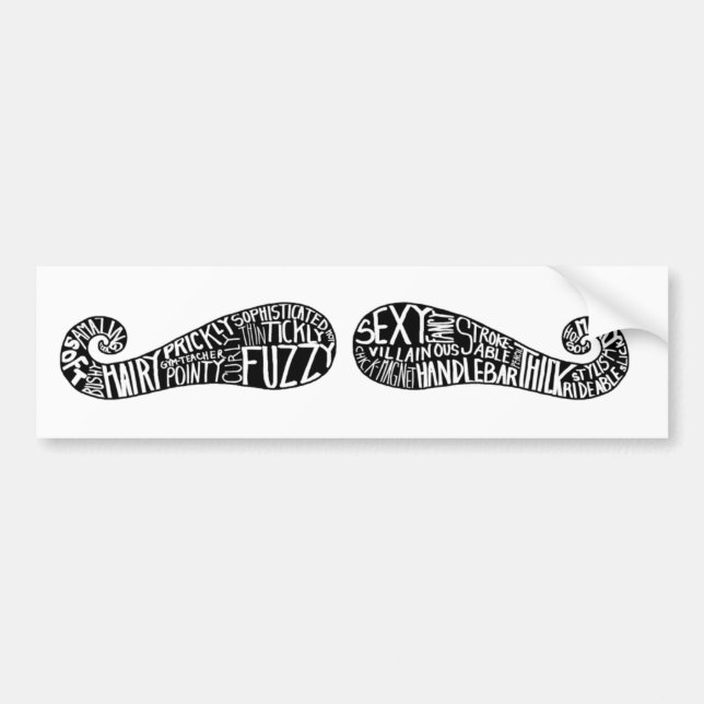 Autocollant De Voiture La moustache de fantaisie exprime l'adhésif pour (Devant)