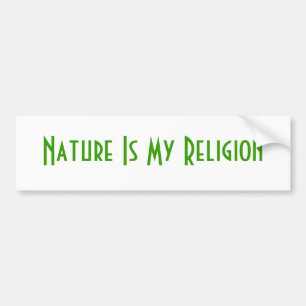 Autocollant De Voiture La nature est ma religion