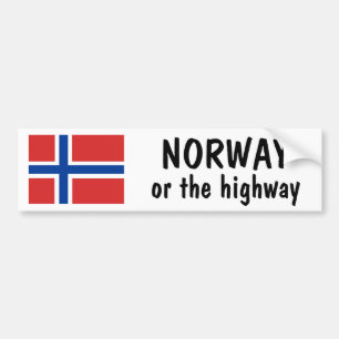 Autocollant De Voiture La Norvège ou la route