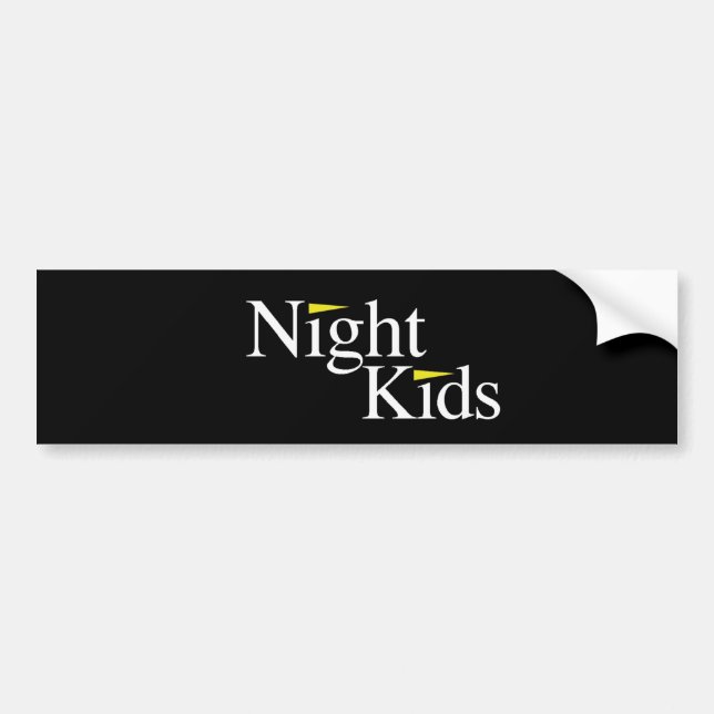 Autocollant De Voiture La nuit badine l'adhésif pour pare-chocs noir (Devant)