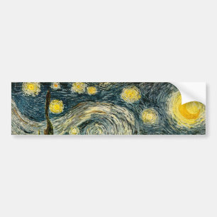 Autocollant De Voiture La nuit étoilée de Vincent van Gogh (1889)