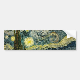 Autocollant De Voiture La nuit étoilée de Vincent van Gogh (1889)