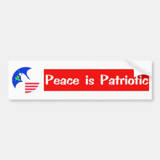 AUTOCOLLANT DE VOITURE LA PAIX EST PATRIOTIQUE