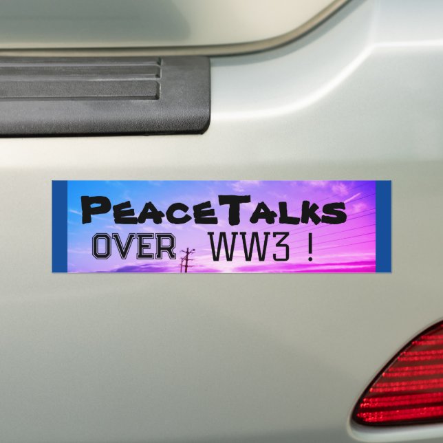 Autocollant De Voiture La Paix parle de WW3 ! (En voiture)