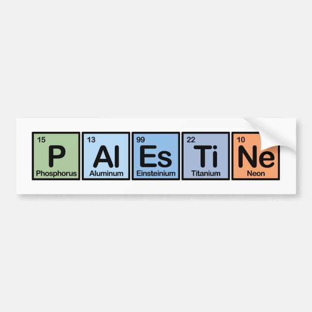 Autocollant De Voiture La Palestine a fait des éléments (Devant)