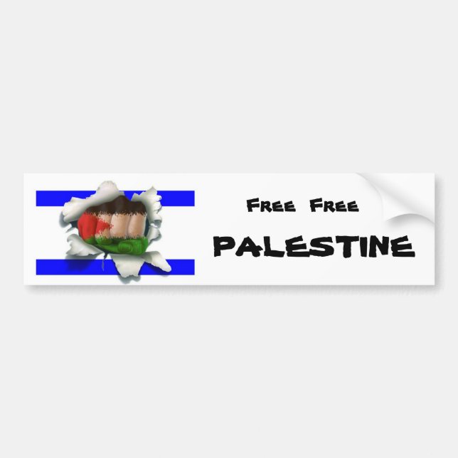 Autocollant De Voiture La Palestine libre libre (Devant)