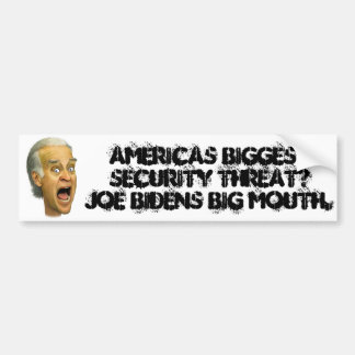 Autocollant De Voiture La PLUS GRANDE MENACE de SÉCURITÉ de Biden