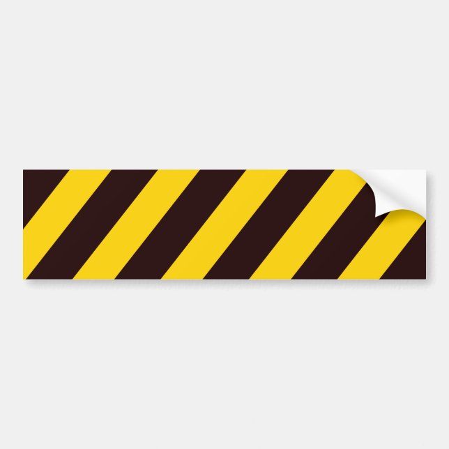 Autocollant De Voiture La précaution barre - jaune noir - le risque de (Devant)