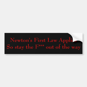 Autocollant De Voiture La première loi de Newton