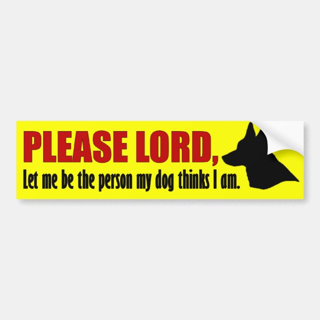 Autocollant De Voiture La prière du chien (Devant)