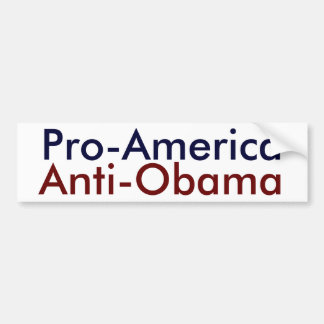 Autocollant De Voiture La Pro-Amérique, Anti-Obama