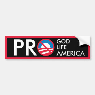 Autocollant De Voiture La pro vie America=Anti-Obama de Dieu