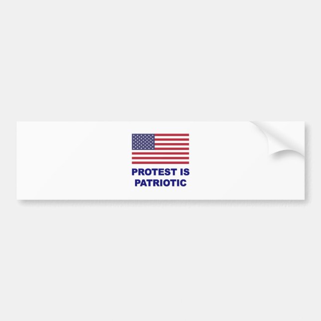 Autocollant De Voiture La protestation est patriotique (Devant)