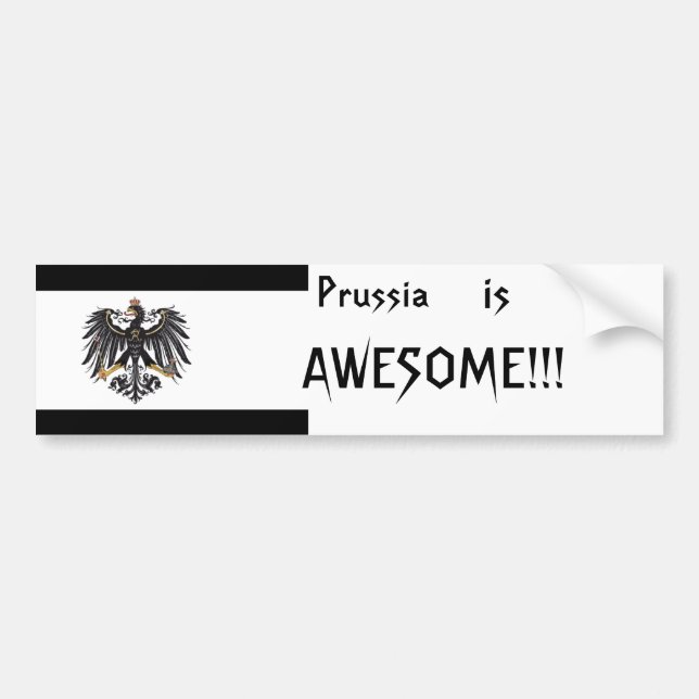Autocollant De Voiture La Prusse Bumpersticker (Devant)
