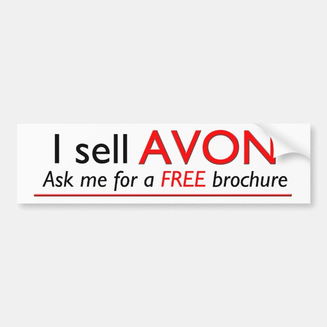 Autocollant De Voiture La publicité professionnelle d'Avon (Devant)