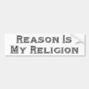 Autocollant De Voiture La raison est ma religion