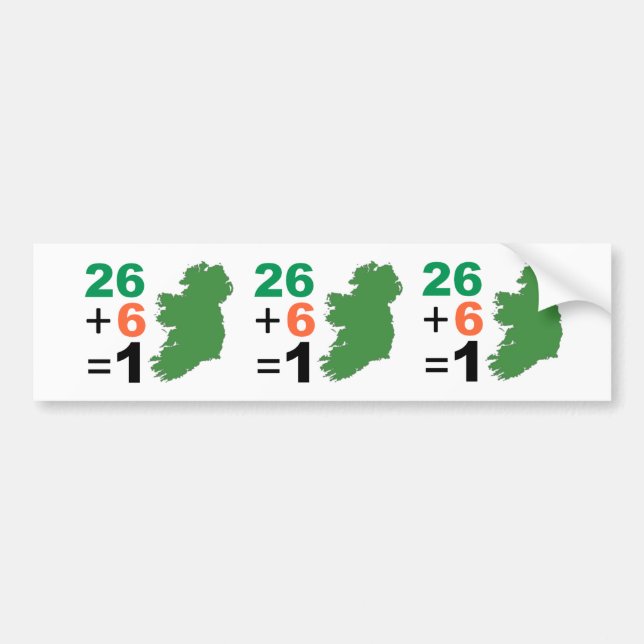 Autocollant De Voiture La République d'Irlande 26+Adhésif pour pare-chocs (Devant)