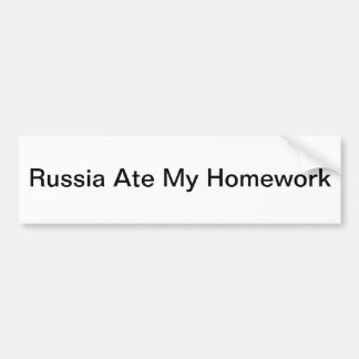 Autocollant De Voiture La Russie a mangé mon travail