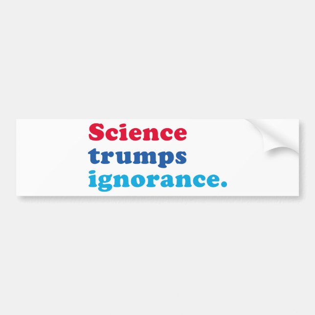 Autocollant De Voiture La science domine l'ignorance (Devant)