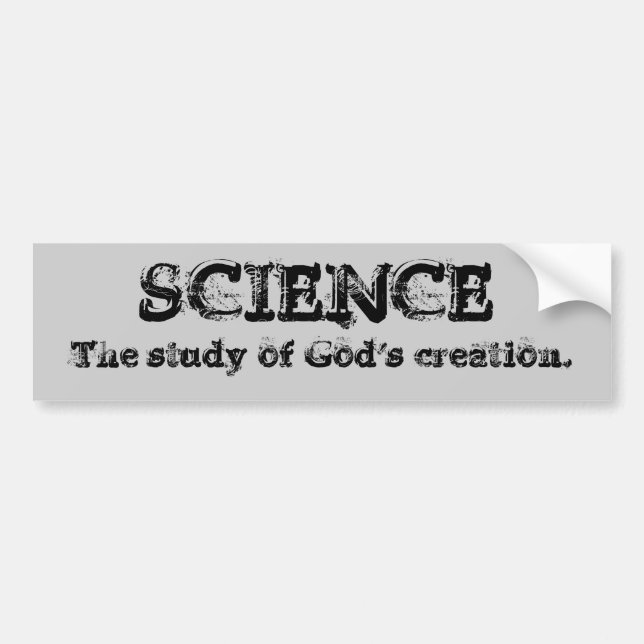 Autocollant De Voiture La Science - la création de Dieu - customisée (Devant)