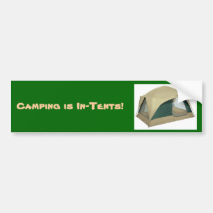 Autocollant De Voiture la tente, campant est des intentions ! - Customis