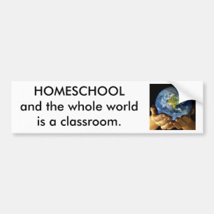 Autocollant De Voiture La terre dans des nos mains, HOMESCHOOL