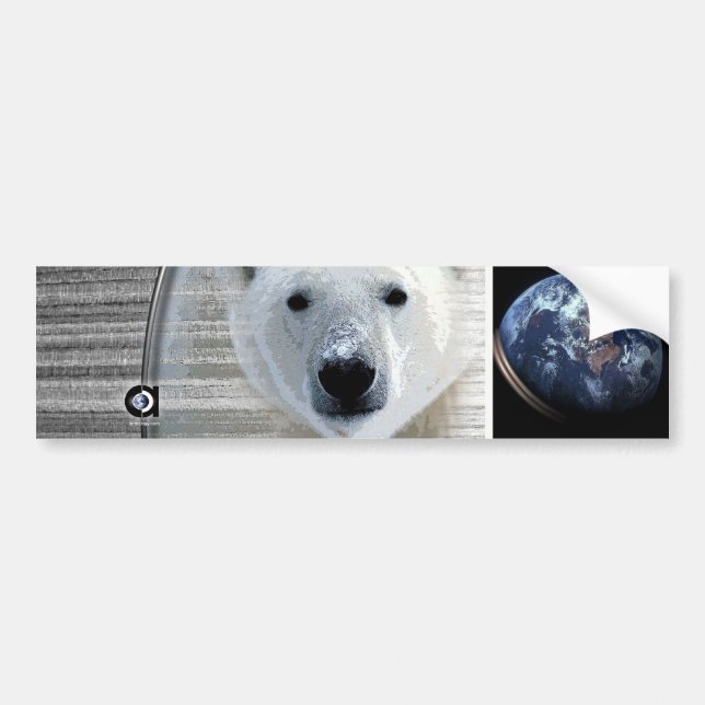 Autocollant De Voiture la terre d'ours blancs (Devant)