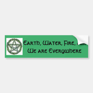 Autocollant De Voiture La terre, l'eau, le feu, air Bumpersticker