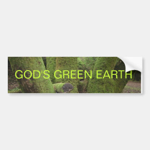 AUTOCOLLANT DE VOITURE LA TERRE VERTE D'UN DIEU